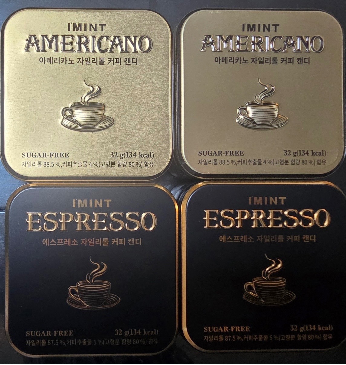 I’MINT Sugar Free Xylitol Coffee Candy 4 Pack Espresso Americano 88g Korea