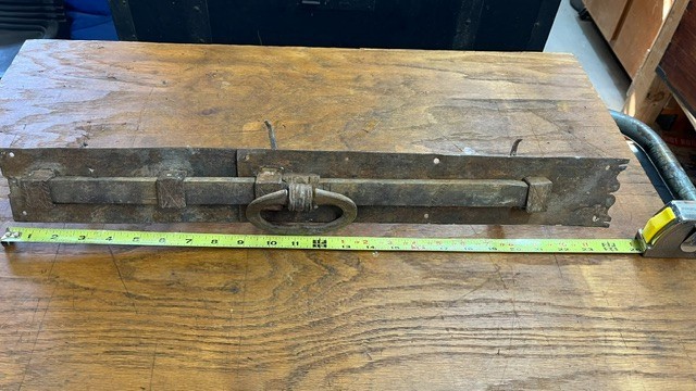 Italian medieval sliding iron door latch Italian medieval sliding iron door latch