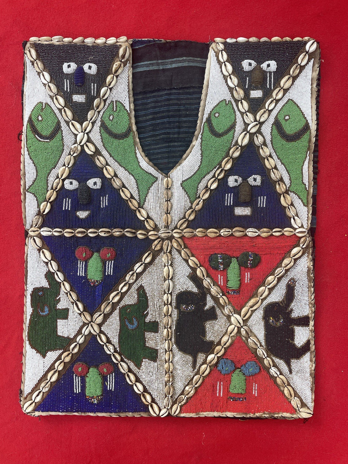 Yoruba Tribe Magnificent Ceremonial Beaded Warriors Babalawo  Vest ~ Nigeria