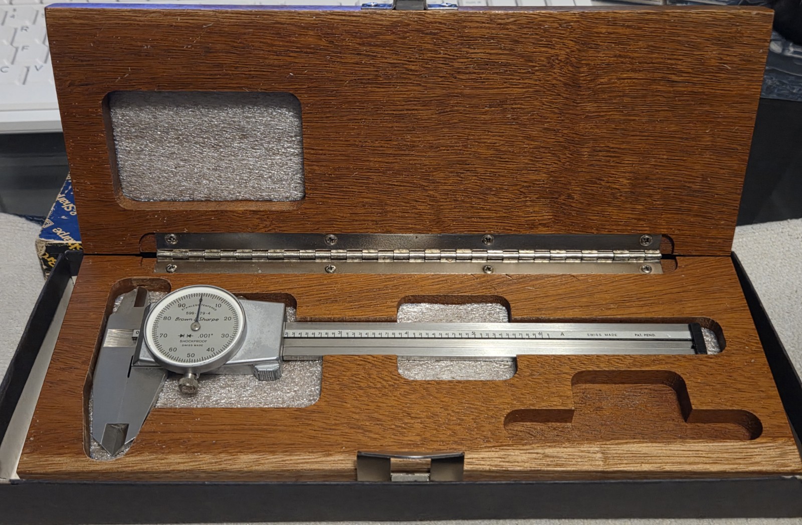 Brown & Sharpe 599-579-4 Precision Dial Caliper 6” Swiss Made Dead Stock Brown & Sharpe 599-579-4 Precision Dial Caliper 6” Swiss Made Dead Stock