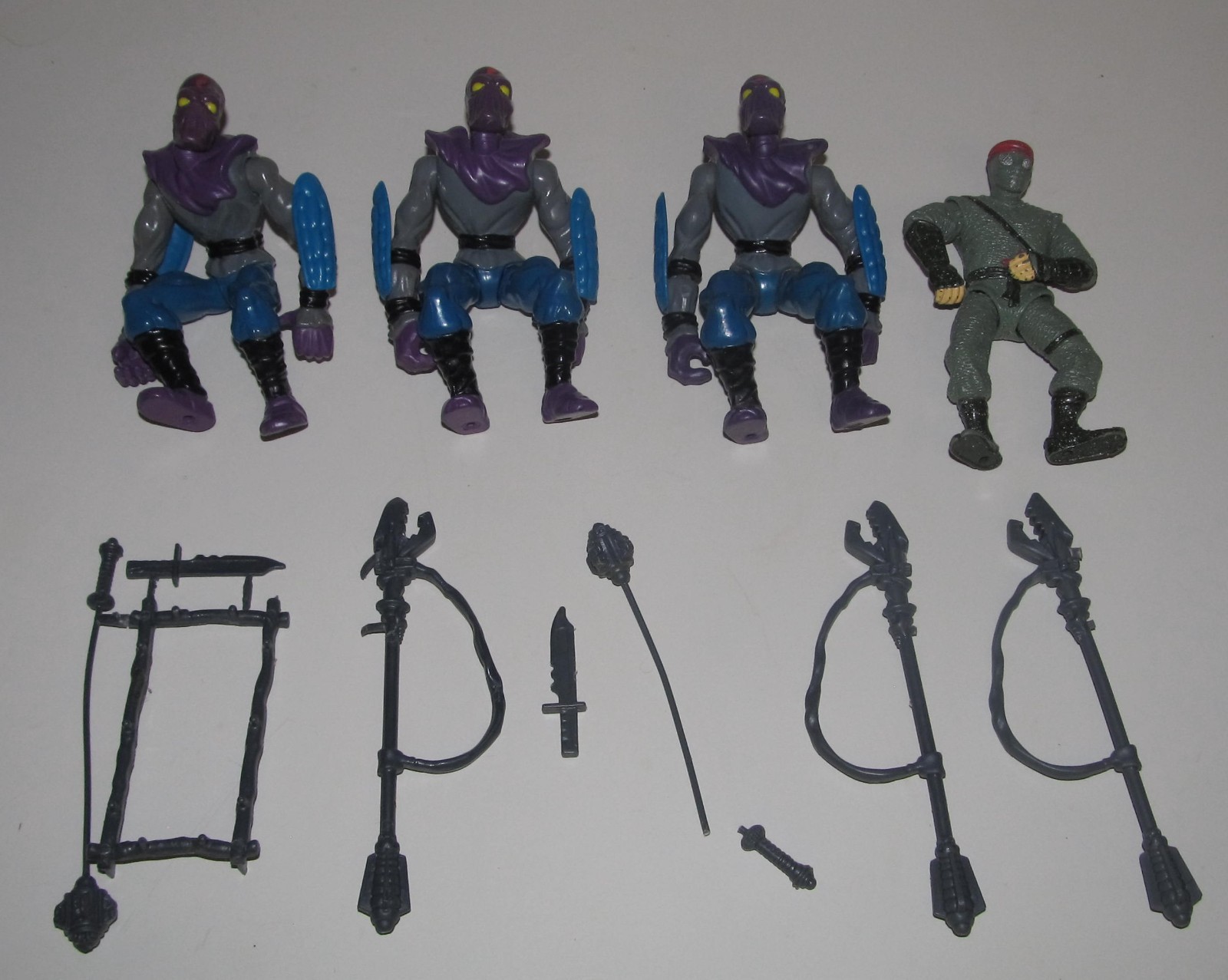 VTG TMNT Foot Soldier Figure 1988 Teenage Mutant Ninja Turtles Lot Of 4 VTG TMNT Foot Soldier Figure 1988 Teenage Mutant Ninja Turtles Lot Of 4
