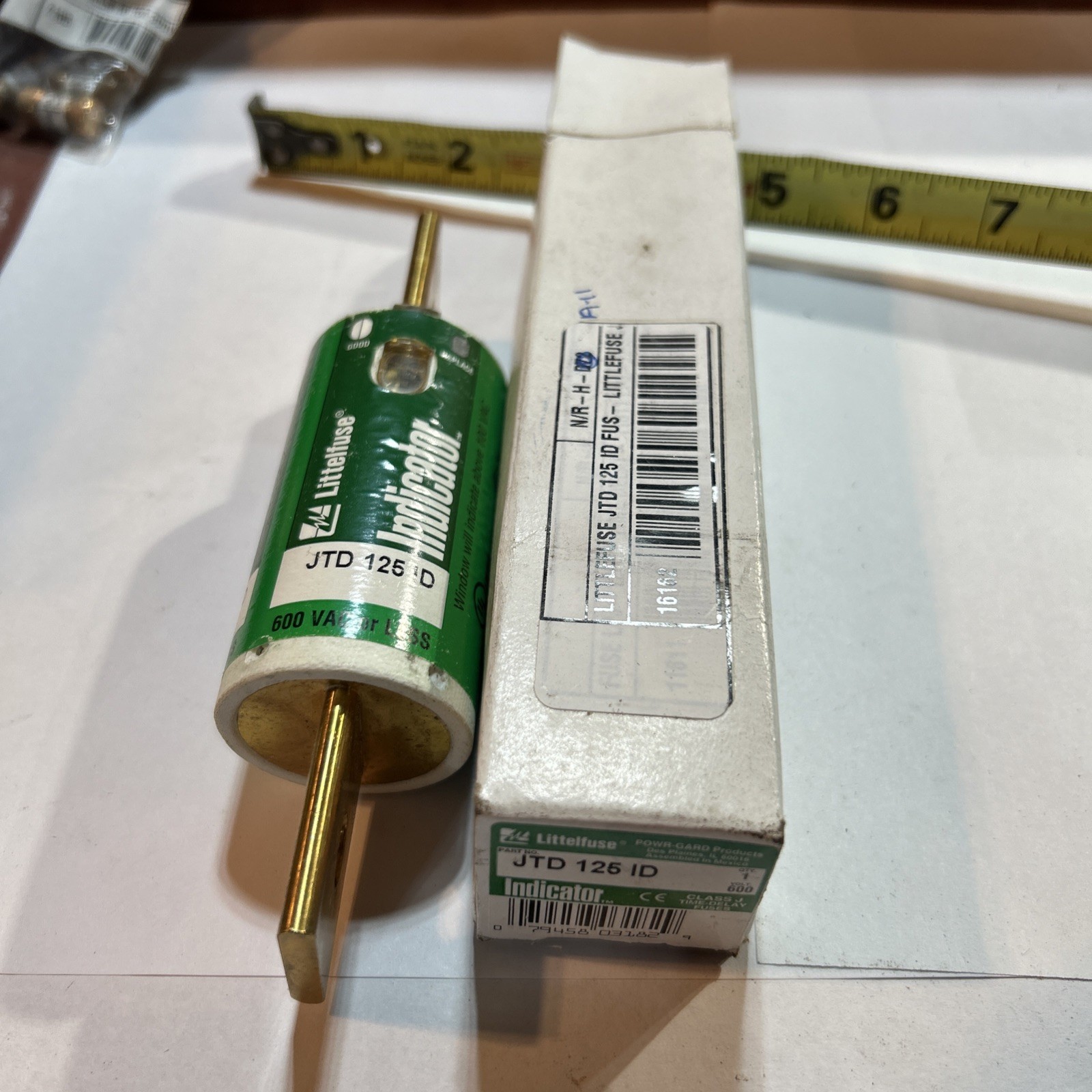 Littelfuse JTD 125 ID 125A 600V Class J Time-Delay Current-Limiting Fuse