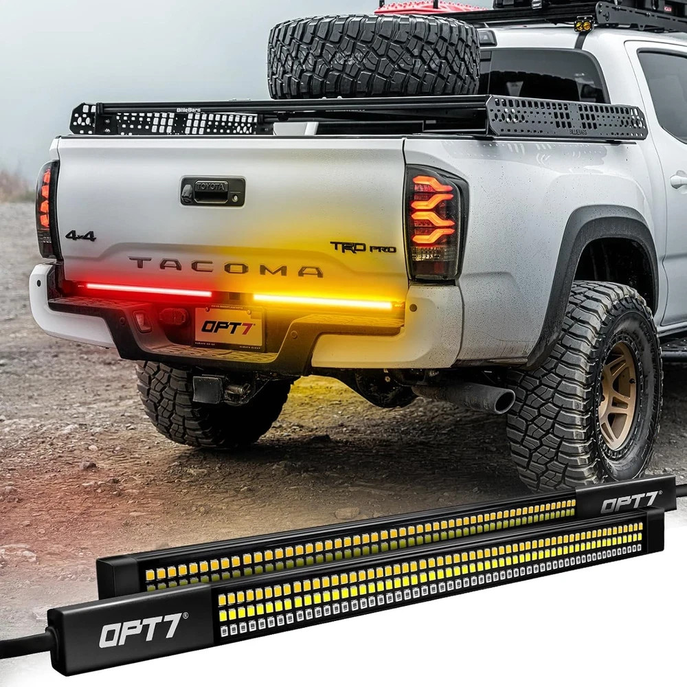 Redline Parlux Triple Row LED Tailgate Light Bar for Tacoma W/Sequential Amber
