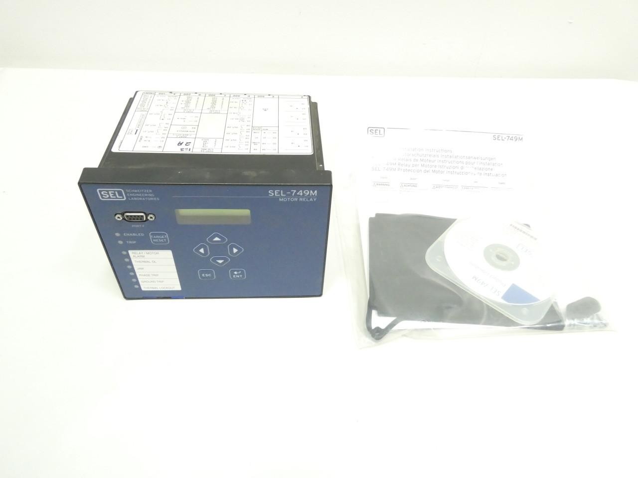 Sel 0749M01A502X1A10 Sel-749m Motor Control Relay 110/240v-ac 110/250v-dc