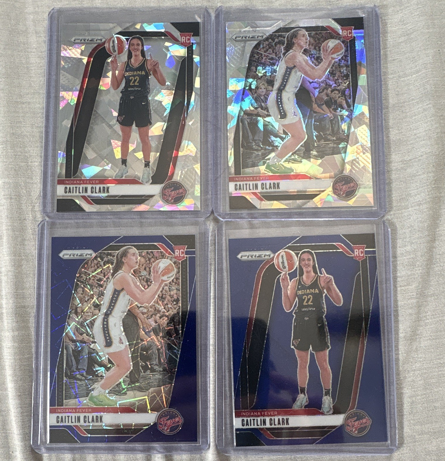 Panini 2024 Prizm WNBA Caitlin Clark Rookie 4-Card Lot #22 #145 Fever Panini 2024 Prizm WNBA Caitlin Clark Rookie 4-Card Lot #22 #145 Fever