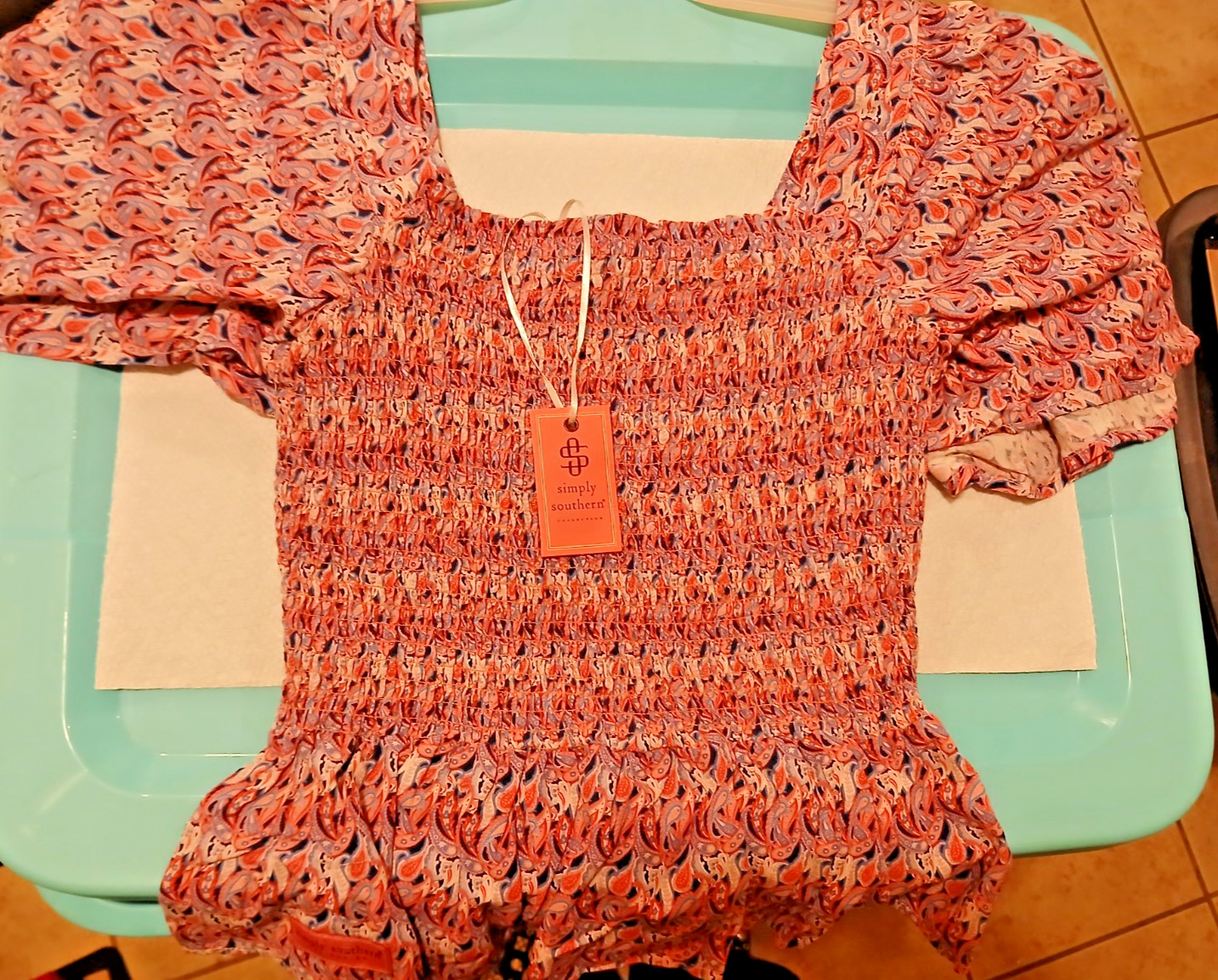 Womens Simply Southern Ladies Bell Sleeve Summer Blouse NWT Size Small