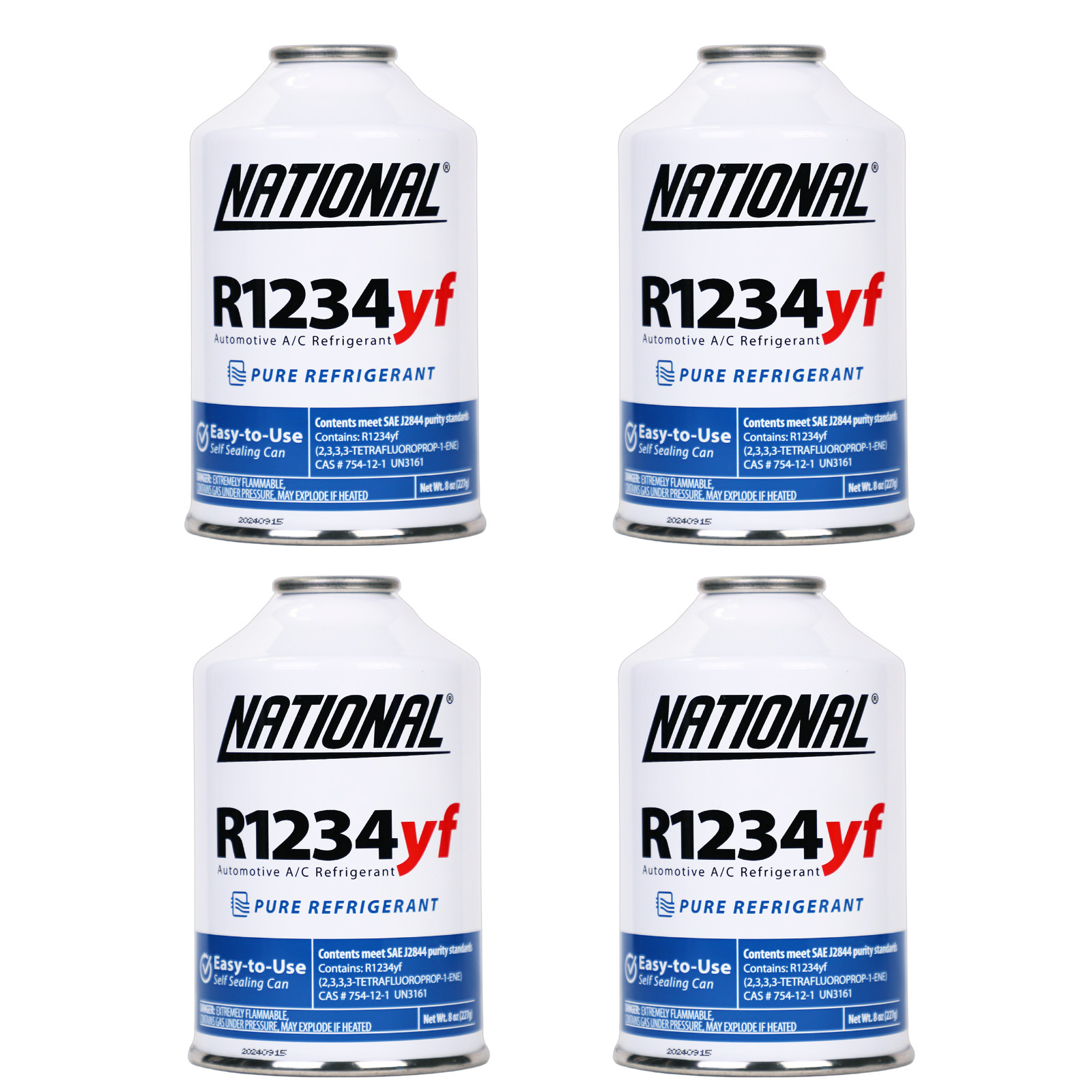 National R1234yf Automotive A/C Recharge Pure Refrigerant - 8oz Can - 4 Pack National R1234yf Automotive A/C Recharge Pure Refrigerant - 8oz Can - 4 Pack
