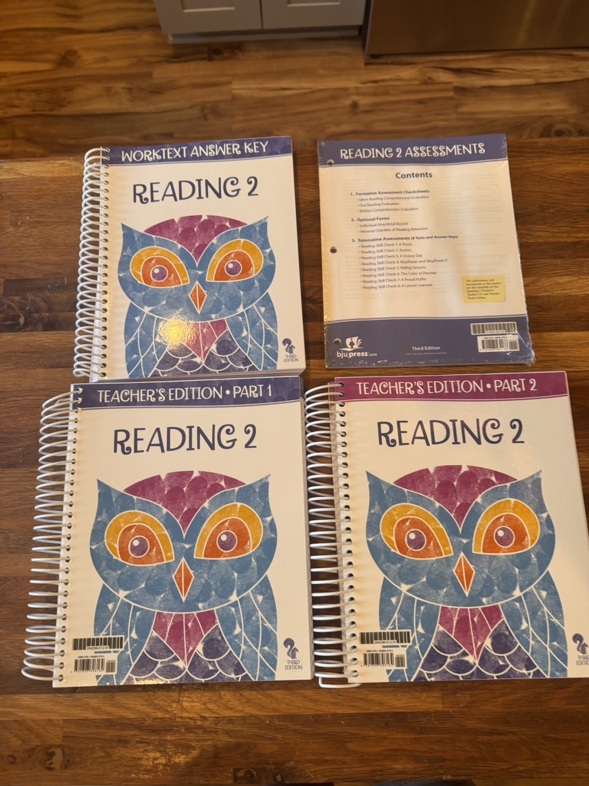 BJU Press Reading 2 Teacher Ed. (Part 1 & 2) & Worktext Answer Key & Assessments