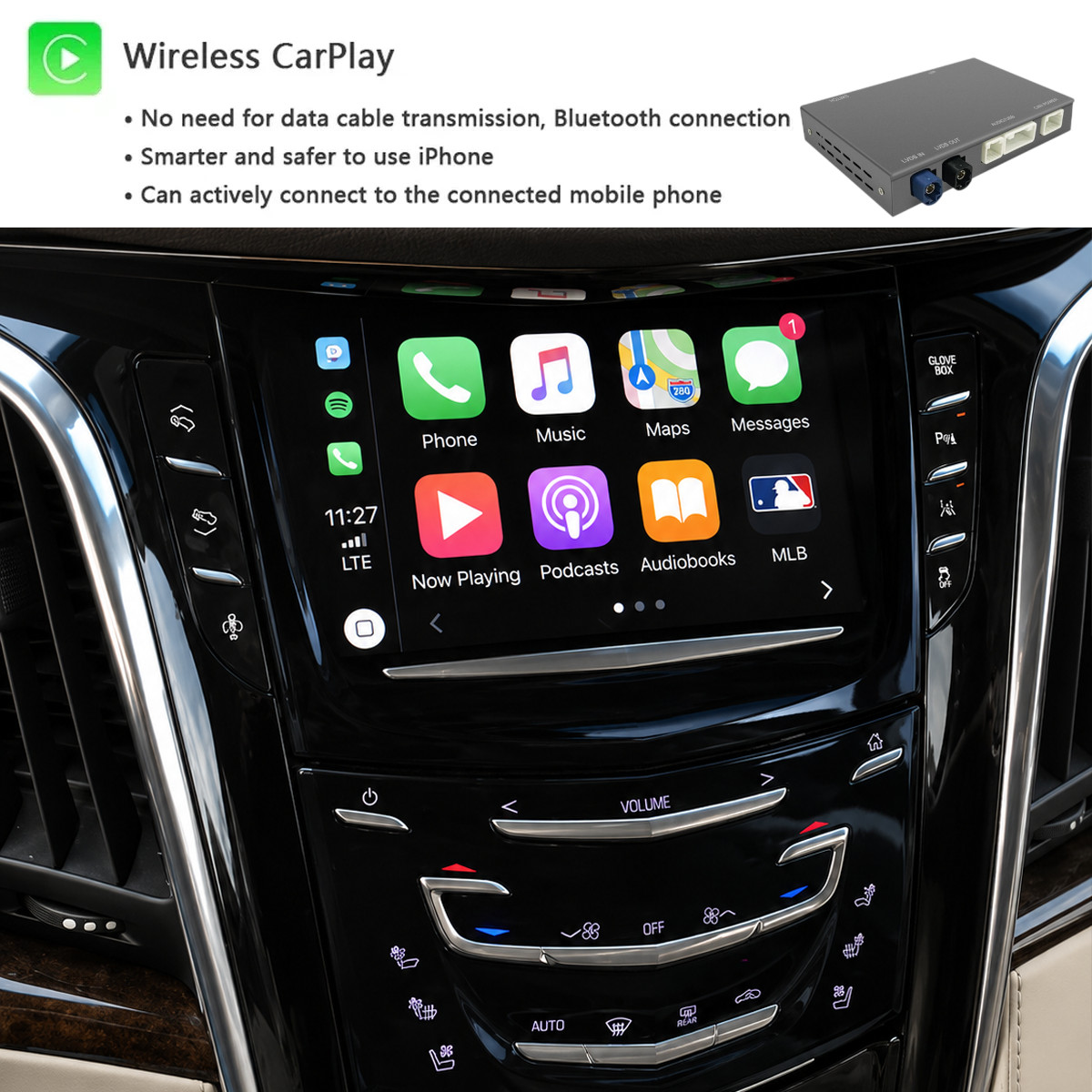 Cadillac Escalade 2015-2020 Wireless Apple CarPlay Android Auto Kit