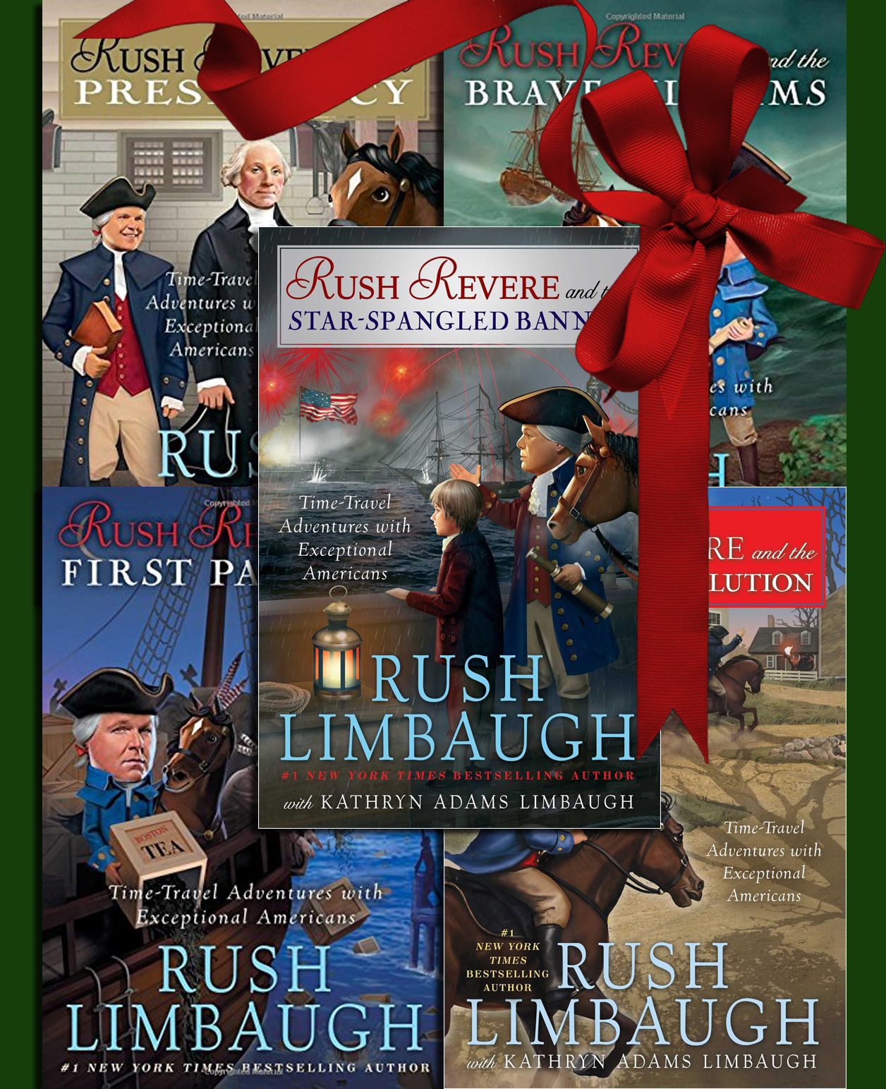 RUSH REVERE 5 HARDCOVER BOOKS COMPLETE SET SERIES by Rush Limbaugh NEW
