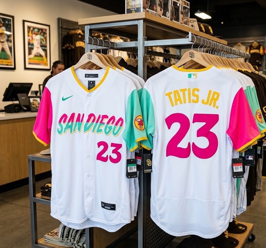 Fernando Tatis Jr. #23 SD Padres City Connect White Cool Base Stitched Jersey