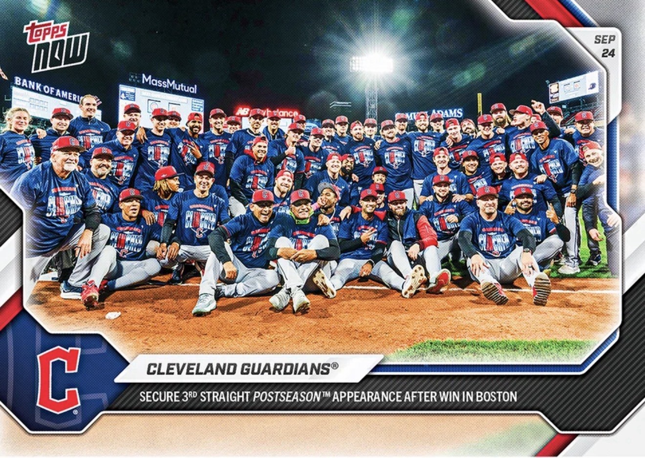 Cleveland Guardians Postseason Berth 2026 MLB Topps NOW Card 716 Presale