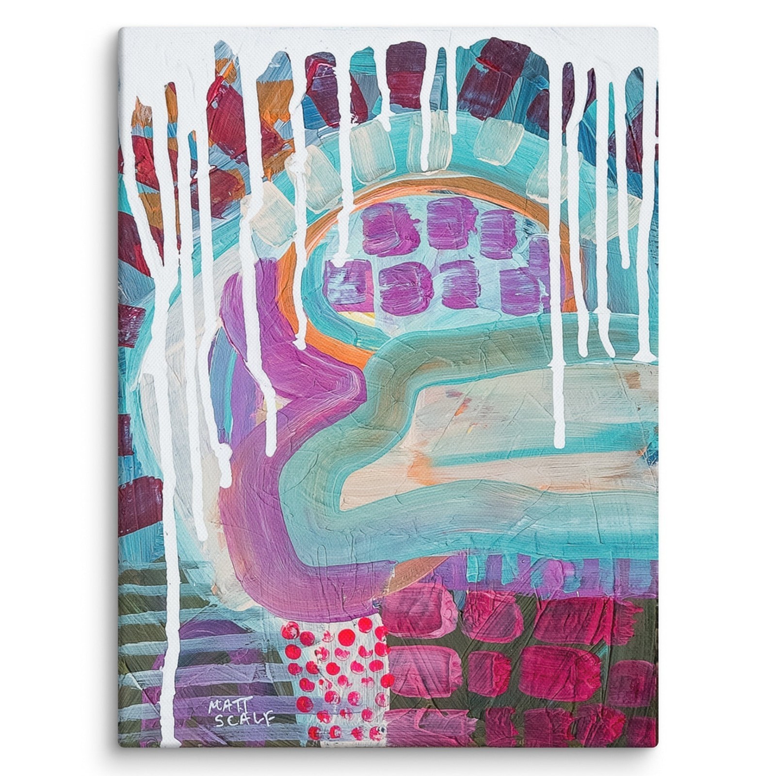 ISOLATED BEING. | Canvas PRINT of an Original Abstract Painting by Matt Scalf