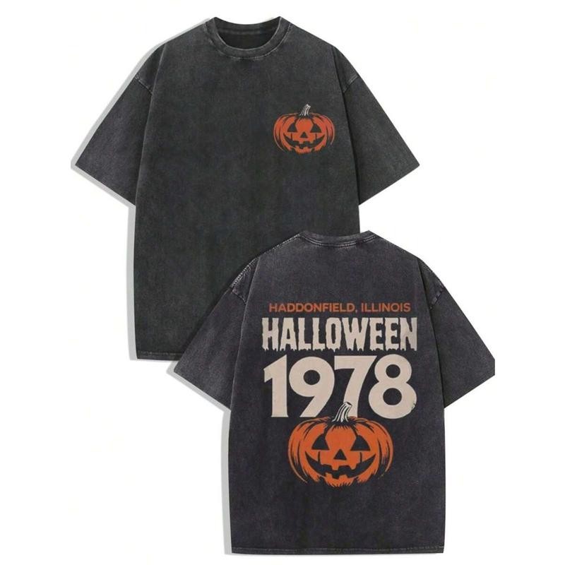 Halloween 1978 Haddonfield Vintage Washed T-Shirt – Oversized Michael Myers Pump