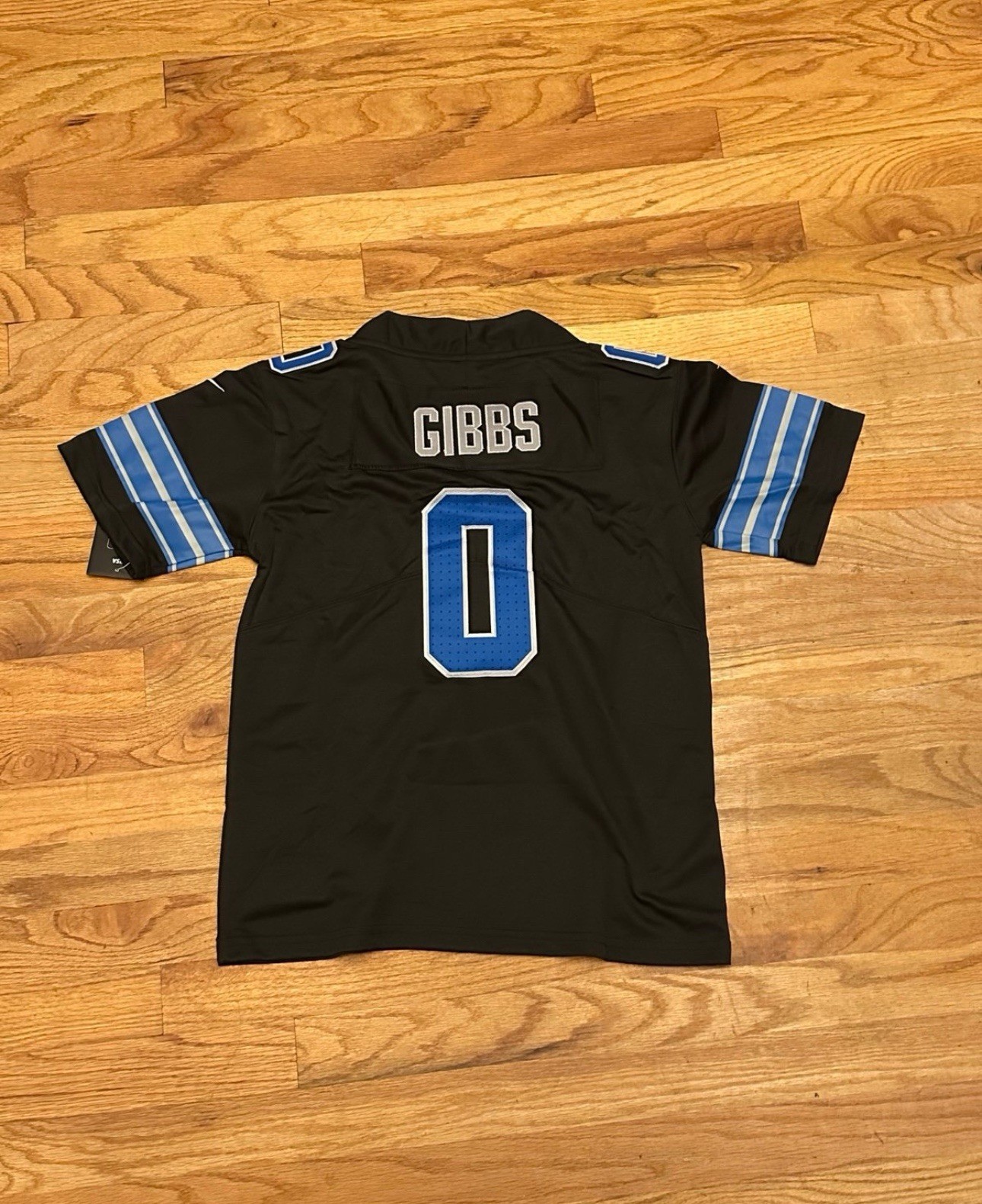 Jahmyr Gibbs #0 Lions Black KIDS Jersey YOUTH MEDIUM Stitched Jersey