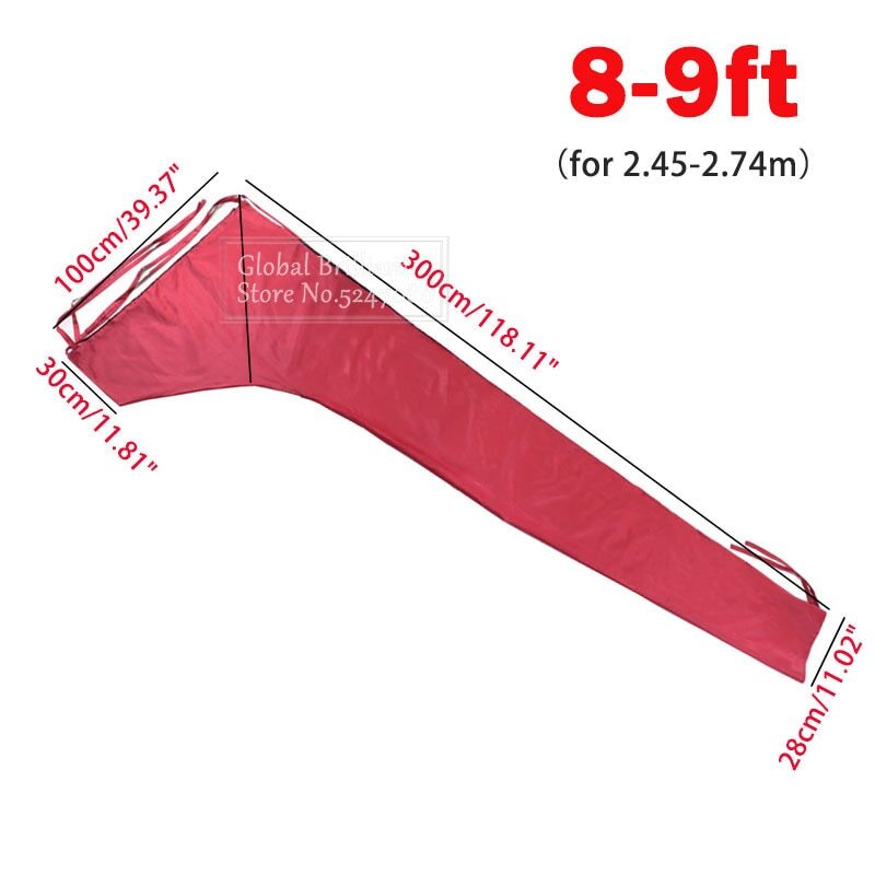 Main Sail Cover For 9\'-10\' / 11\'-12\' / 12\'-13\' Boom Sail Waterproof 210D Red