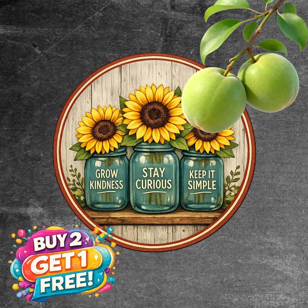 Inspirational Family Quote Round Metal Sign Rustic Home Decor Plaque 8x8