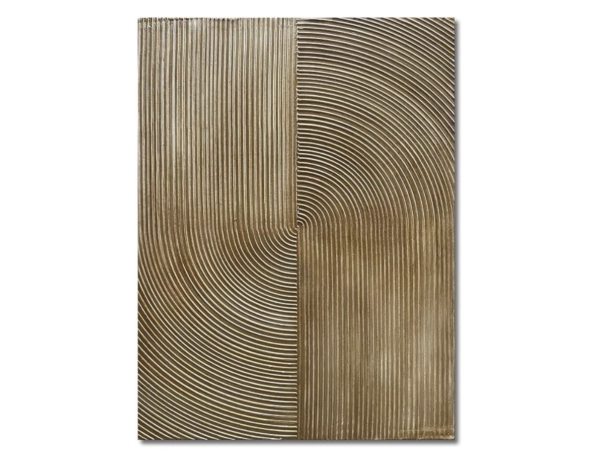 NANKAI Contemporary Minimalist Gold Texture Art  Oil Painting 40x28 Hand Paint