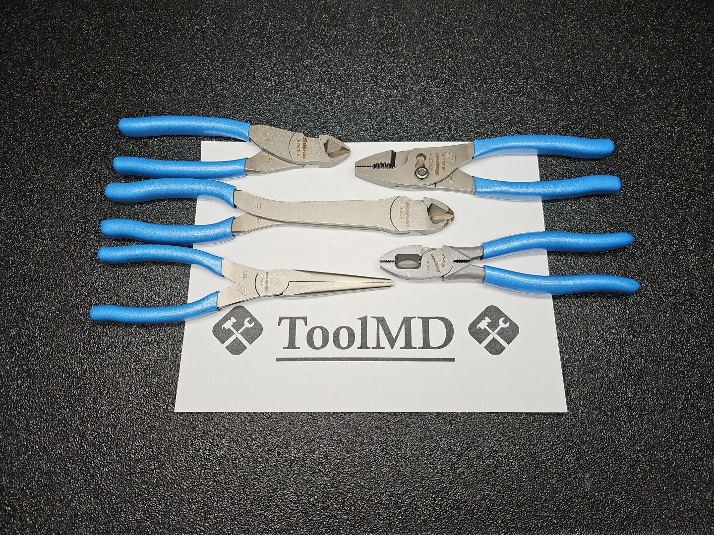 Snap-on Tools USA RARE 5pc PEARL BLUE Plier & Heavy-Duty Cutter Lot Set 312CF