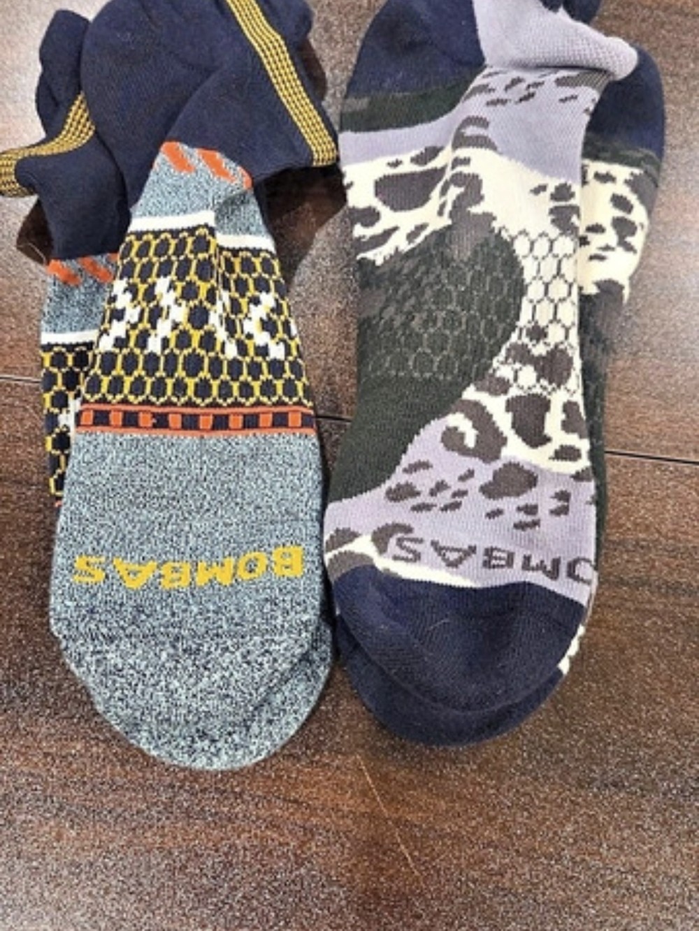 Bombas Patterned Ankle Socks 2-Pair Set. New/Never Worn