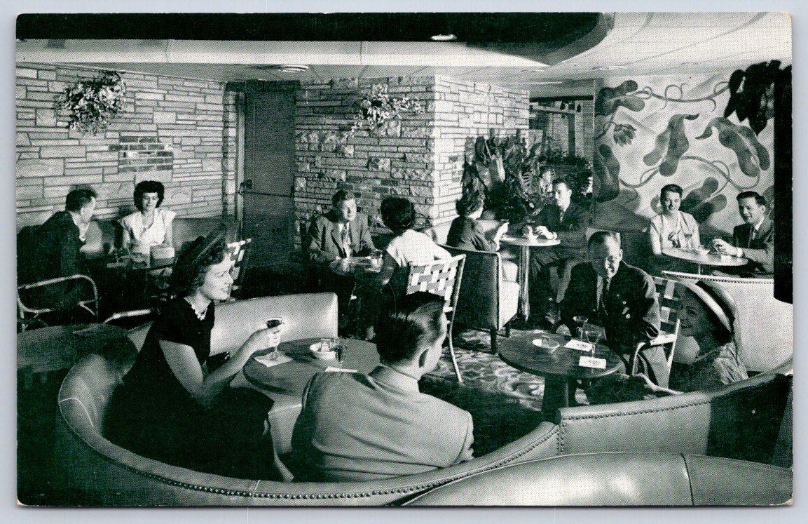 Vintage Interior Garden Lounge Guests Dining Cocktails RPPC