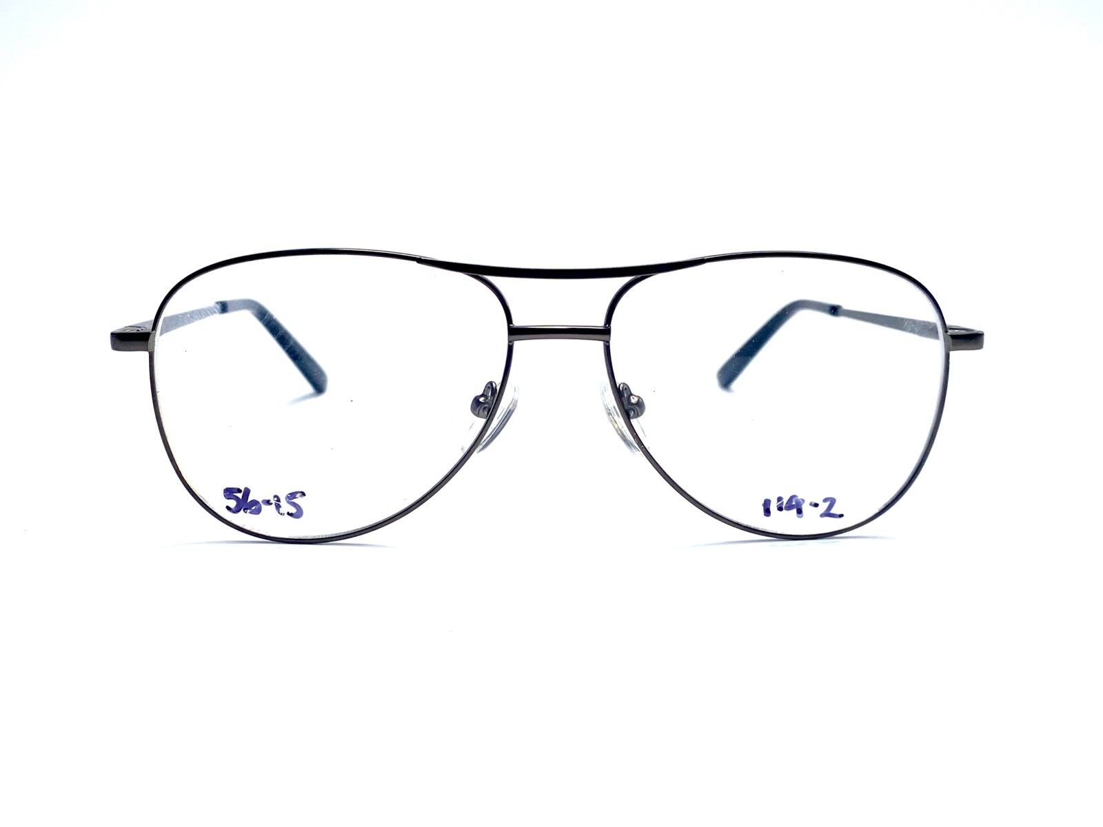New Unbranded High Quality Dark Silver Gun Metal Aviator Glasses 56 15 135