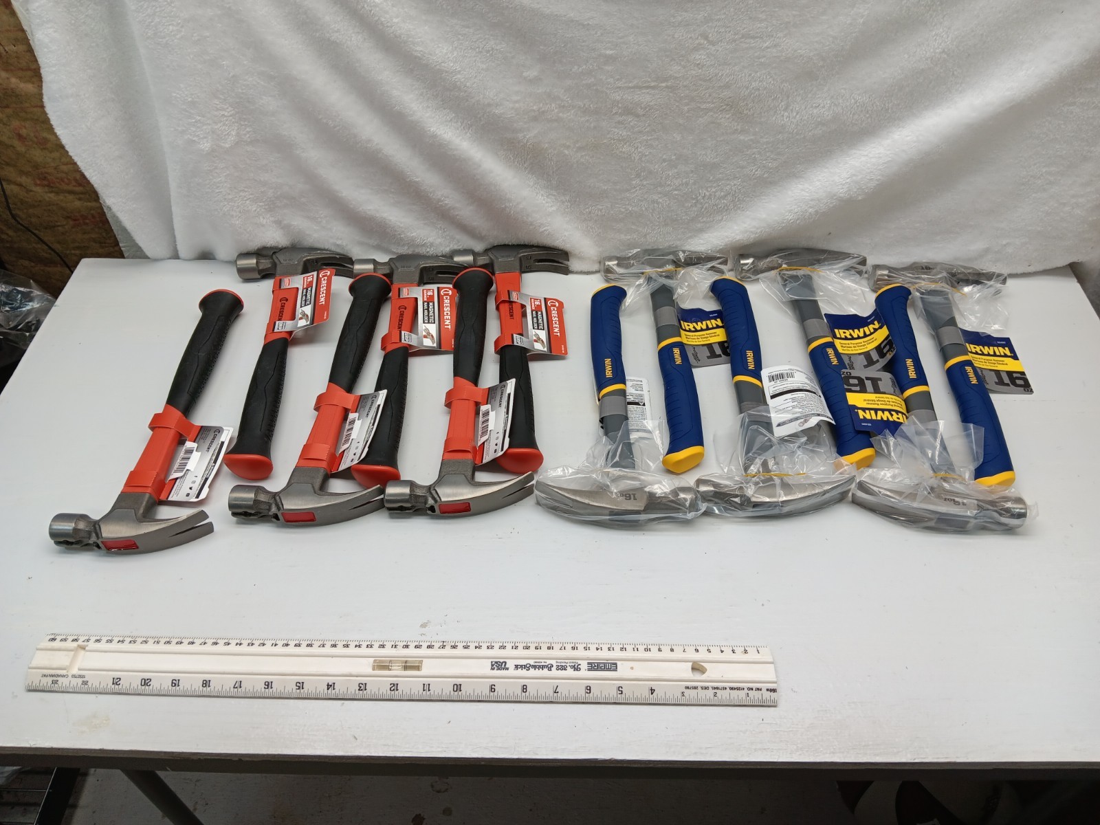 12 Hammers, Irwin 6 ea - 16oz, Cresent 6 ea - 16oz Hammers 12 Hammers, Irwin 6 ea - 16oz, Cresent 6 ea - 16oz Hammers