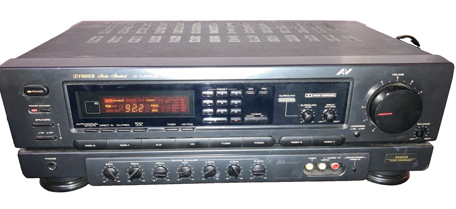 Vintage Fisher RS225 Studio Standard AV Surround Receiver. Excellent Condition
