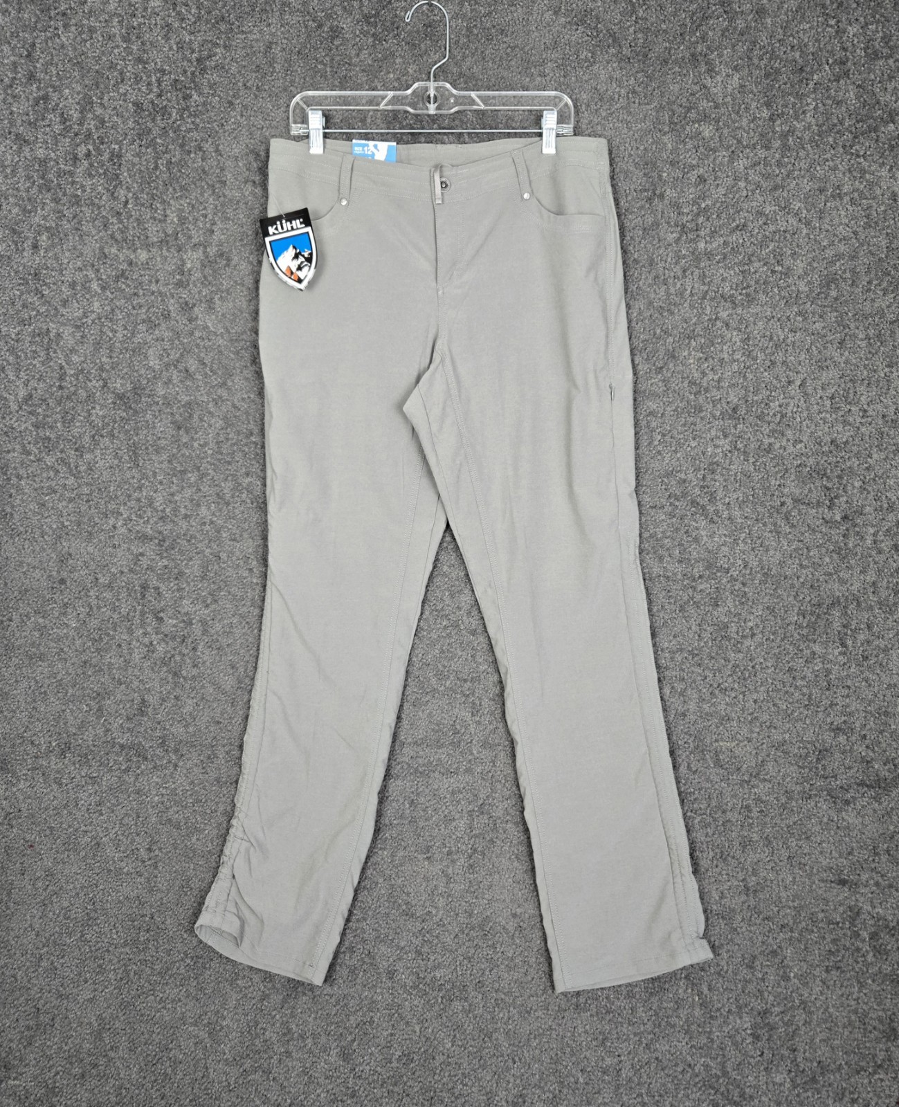 KUHL Pants Womens 12 (34x31) Gray Trekr Kurve Straight Fit Stretch NWT NEW 