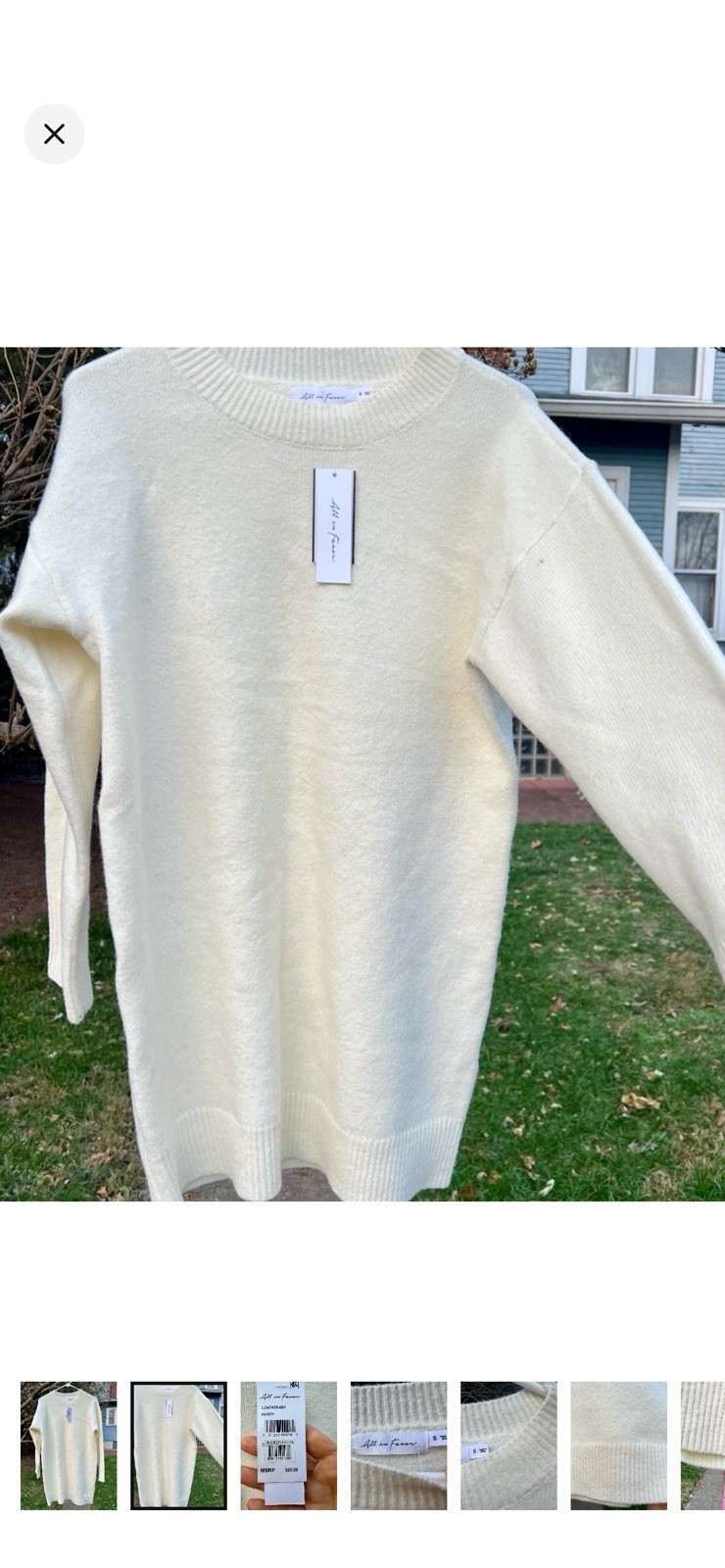 NWT sweater dress Nordstrom’s ivory cream S