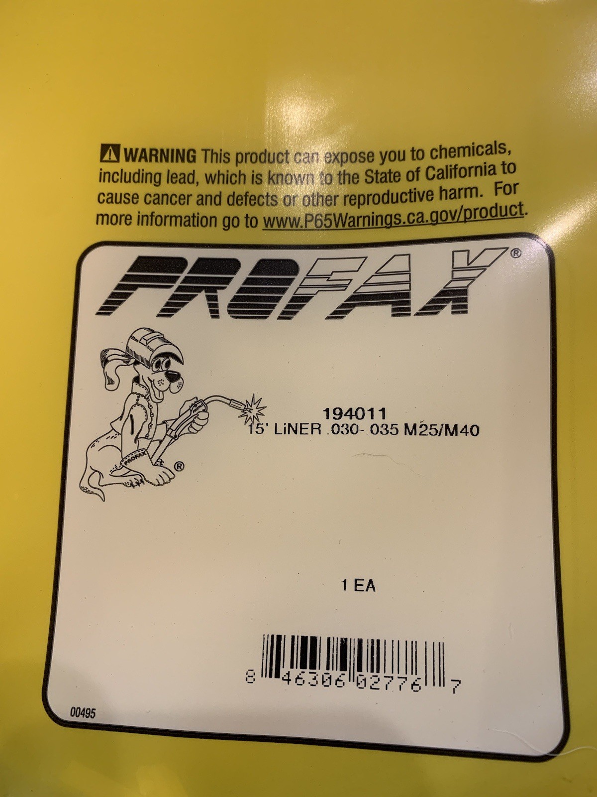 PROFAX 194011 15’ Liner 0.030”-0.035” M25/M40 PROFAX 194011 15’ Liner 0.030”-0.035” M25/M40
