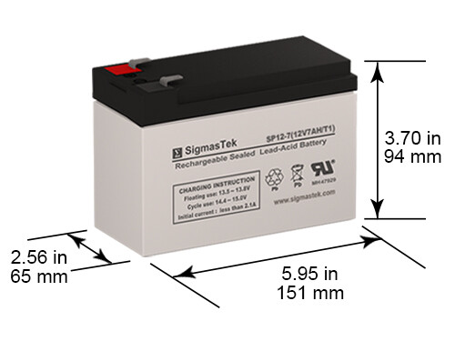 Universal Power UB1270 (40800) SigmasTek Battery Replacement