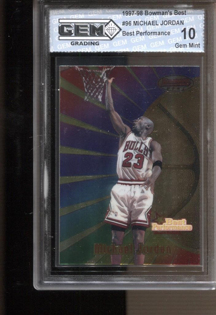 1997-98 Michael Jordan Bowman\'s Best Performers #96 Gem Mint 10 Bulls GOAT HOF