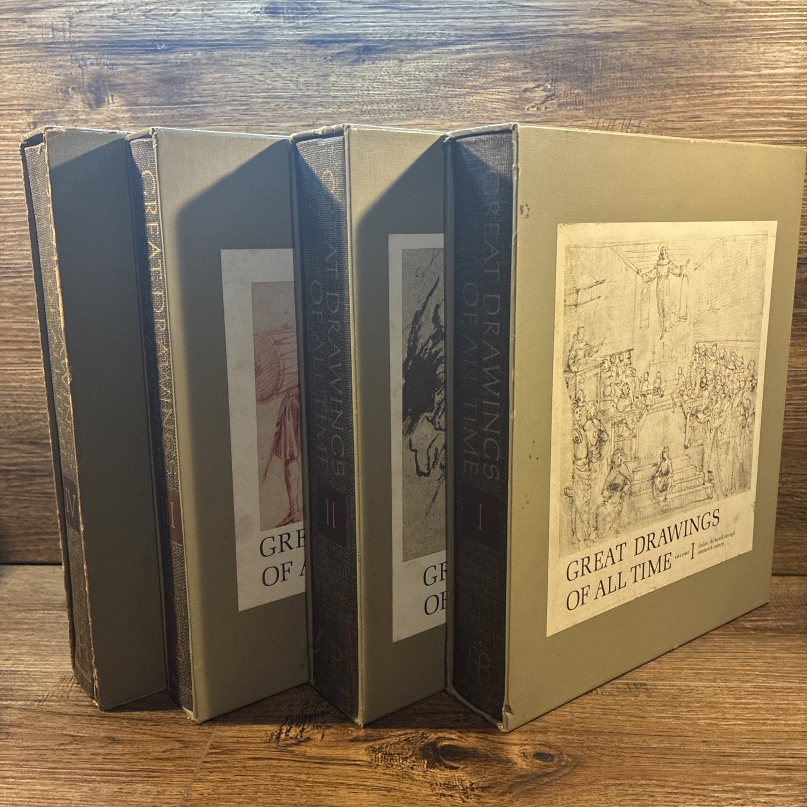 Great Drawings Of All Time - Complete in 4 Volumes - 1962 Illustrated Hardcover Great Drawings Of All Time - Complete in 4 Volumes - 1962 Illustrated Hardcover
