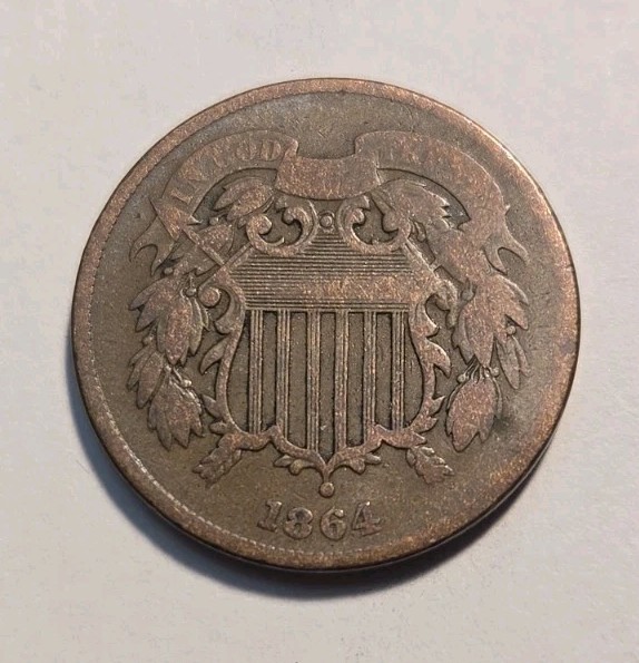 1864 Civil War Era 2 Cent Piece 1864 Civil War Era 2 Cent Piece