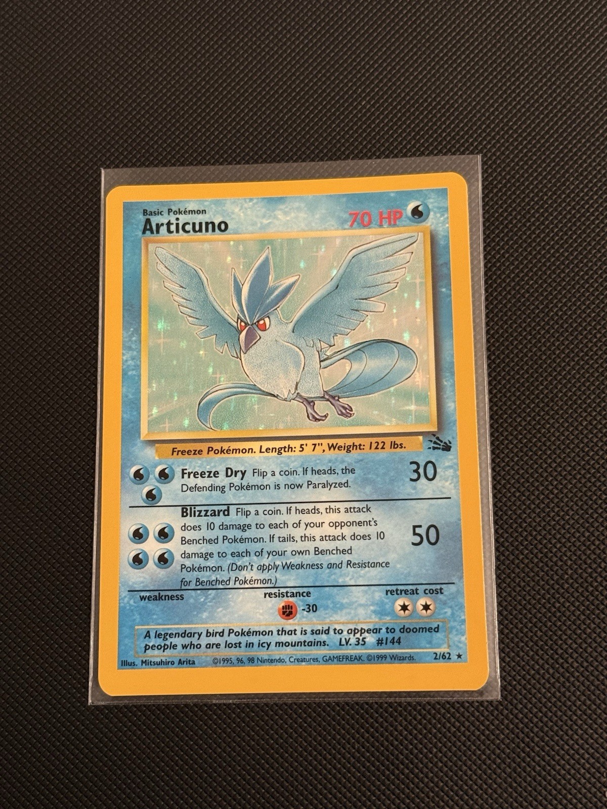 Articuno 2/62 Fossil Holo Rare Unlimited English NM+ Articuno 2/62 Fossil Holo Rare Unlimited English NM+
