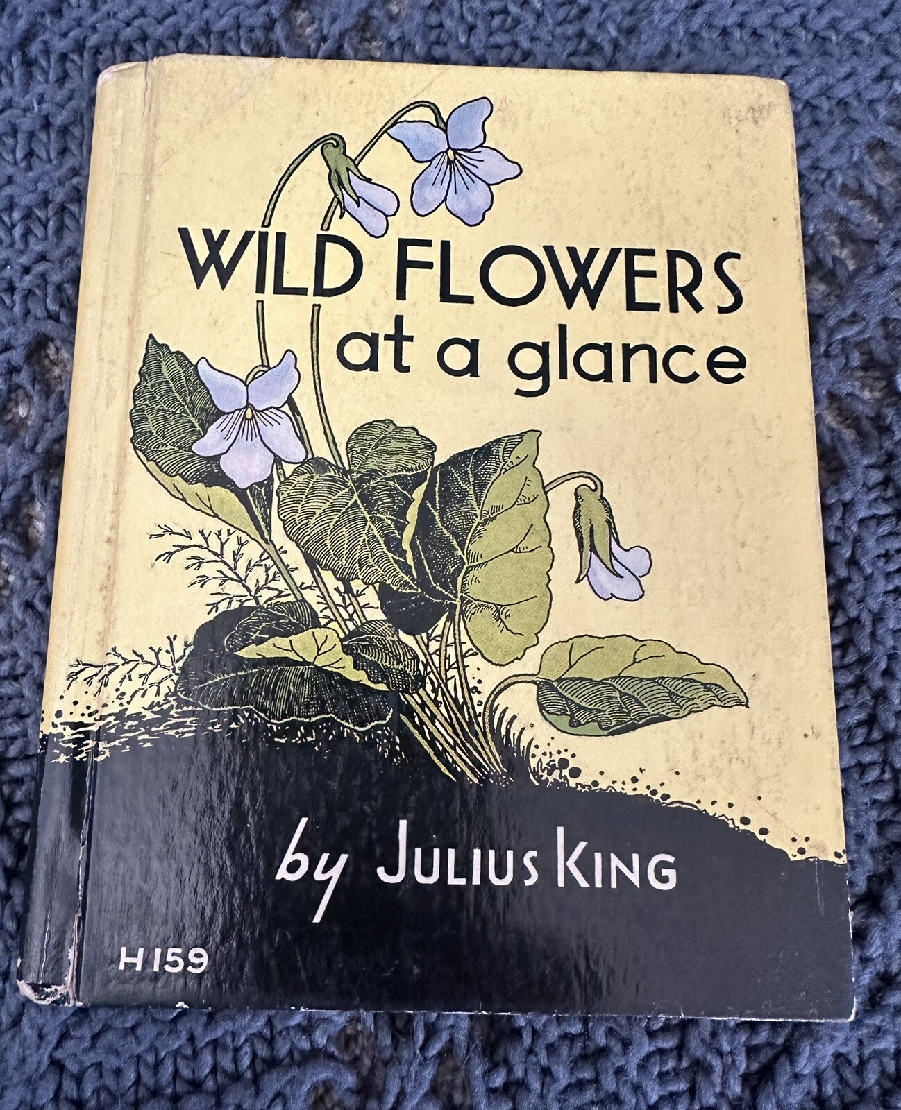 Vintage Small Book 1935 Wild Flowers At A Glance by Julius King Signed