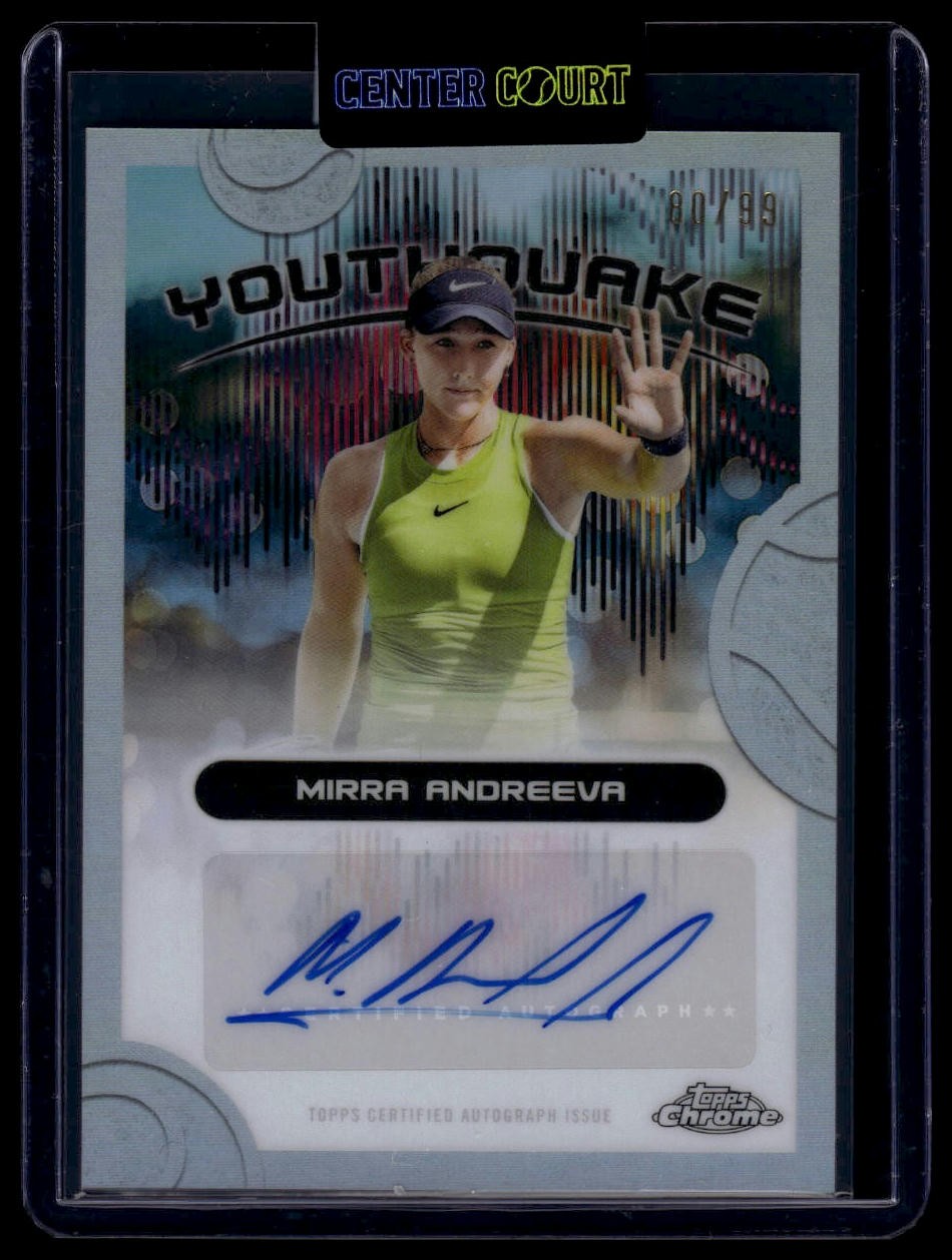 2025 Topps Chrome #YS-MA Mirra Andreeva Youthquake Signatures Refractor #/99