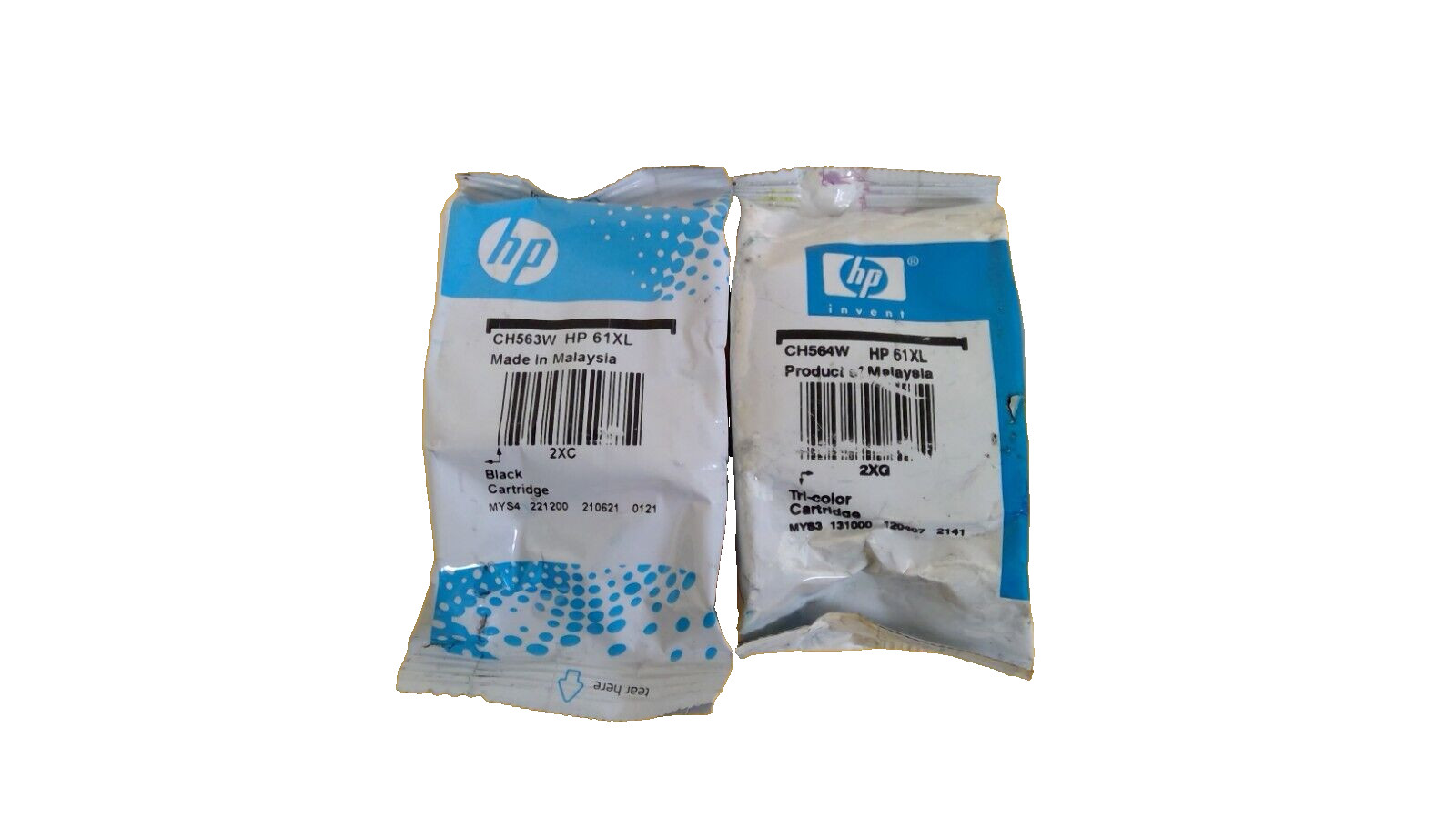 Genuine OEM HP 61XL Black-61XL Tri-color Ink Bulk Packaging 