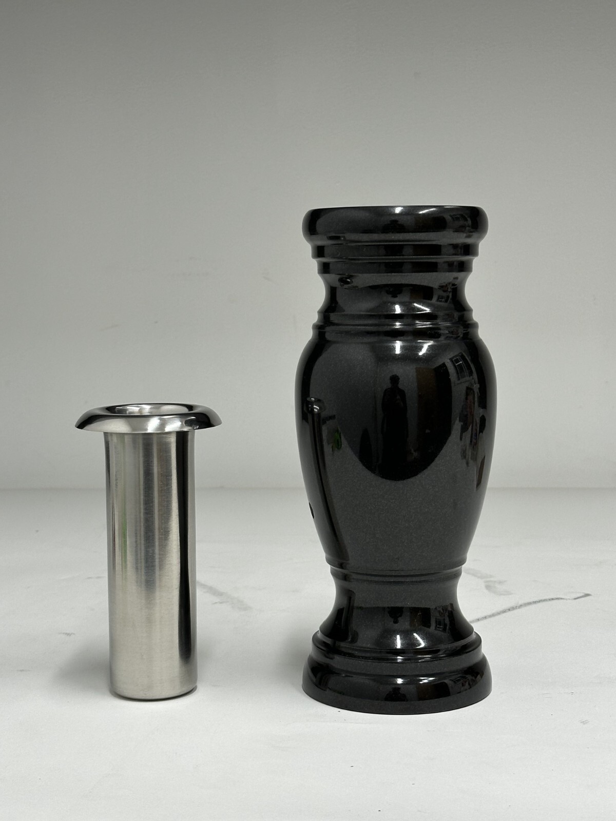 Memorial Cemetery Flower Vase - Real Granite vase with Stainless Steel inner Memorial Cemetery Flower Vase - Real Granite vase with Stainless Steel inner