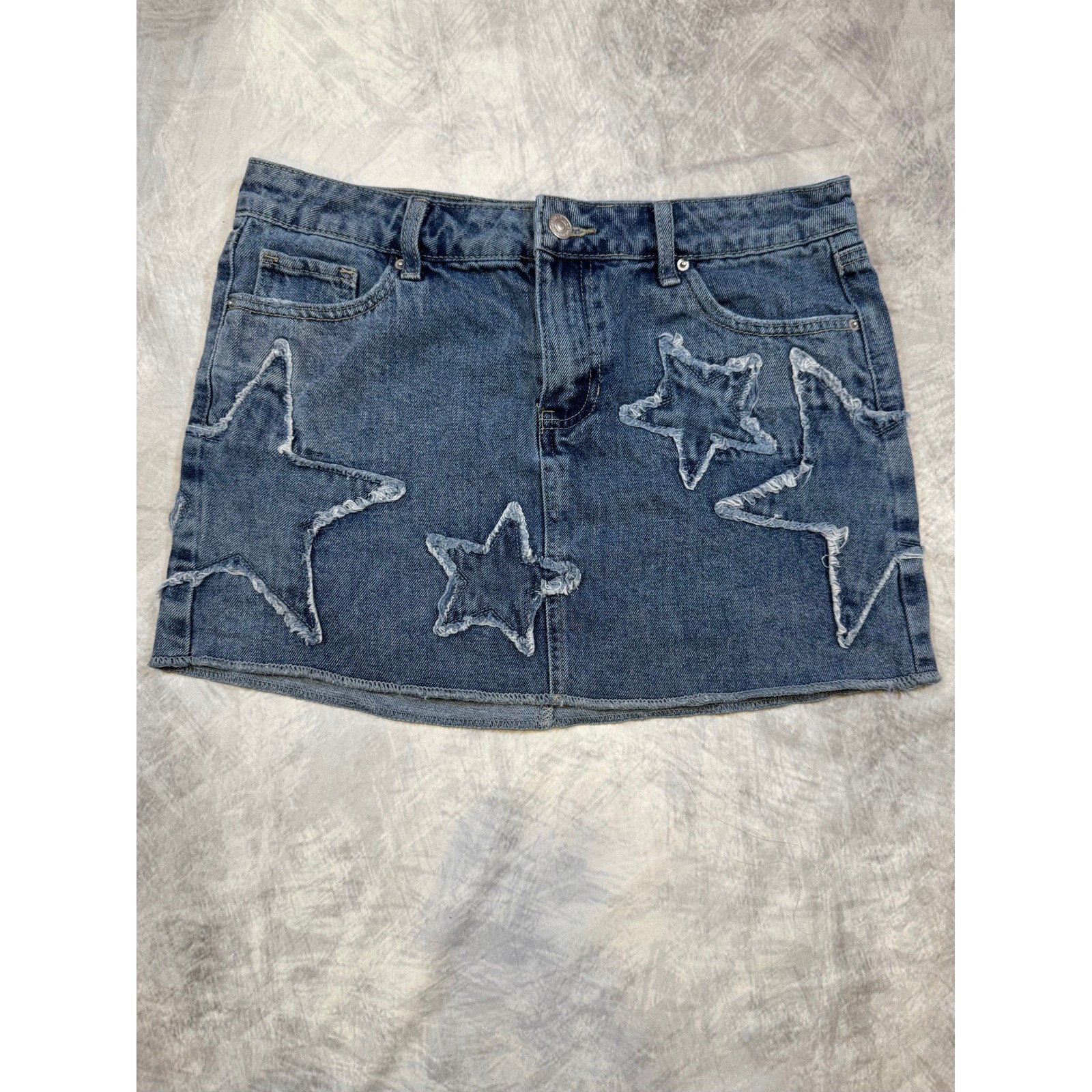 Indie Ashley Mason Denim Skirt Size 7 / 28 Whimsy Y2K Mini