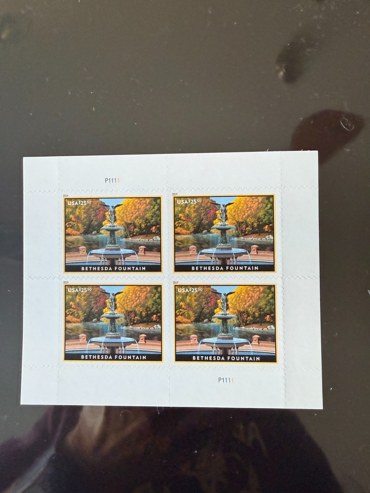 Single #5348 $25.50 Bethesda Fountain Priority Express Mail Stamp MNH 2019
