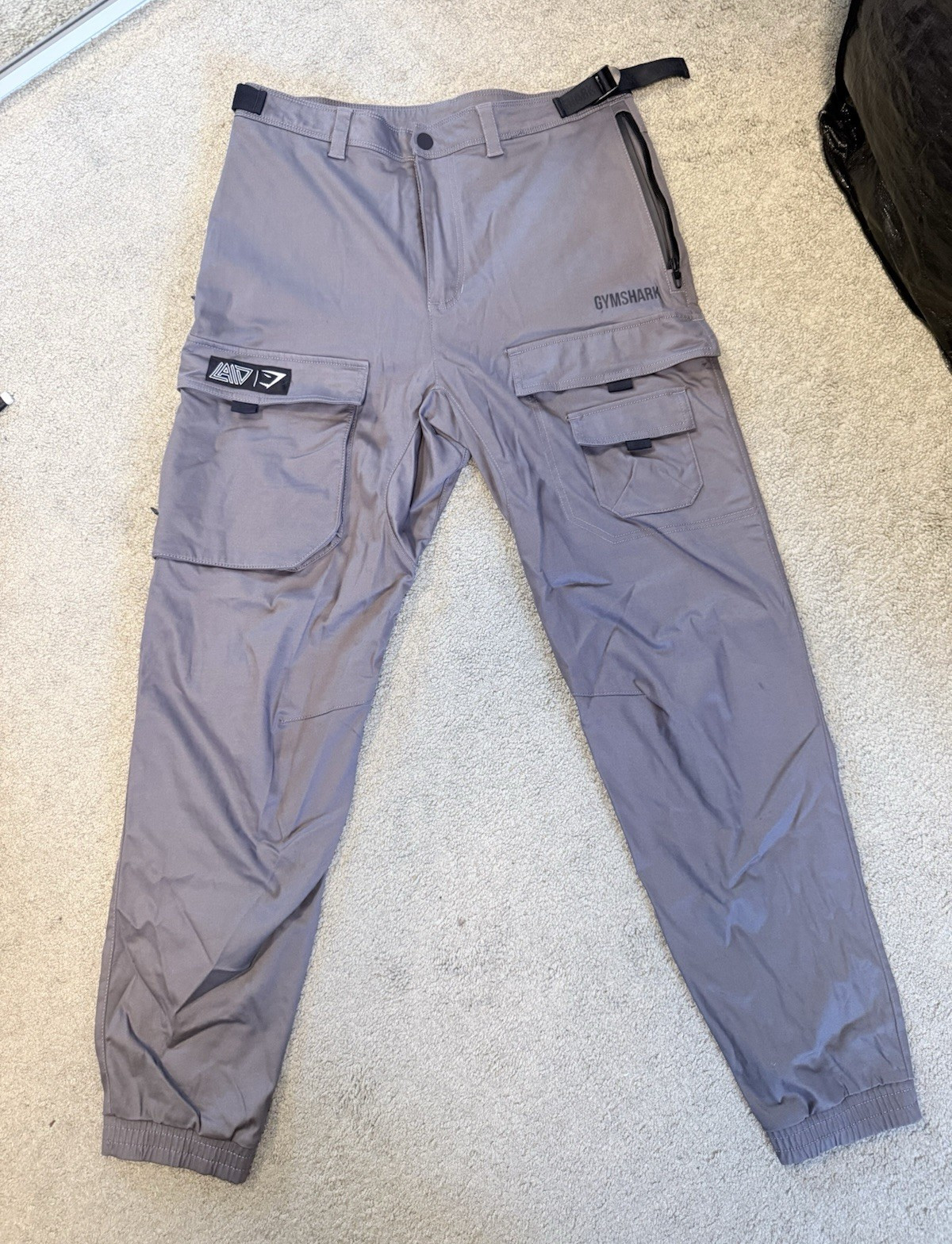Gymshark x David Laid Cargo Pants Wolf Gray/SIZE M