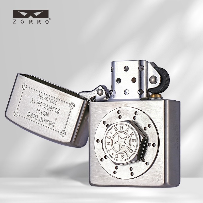 ZORRO High-End Kerosene Lighter, Steering Wheel Themed Relief Engraving