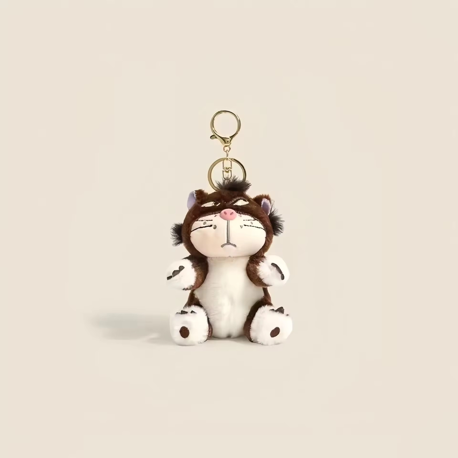 Cute Lucifer Cat Brown Keychain Anime Movie Stuffed Doll Cute Lucifer Cat Brown Keychain Anime Movie Stuffed Doll