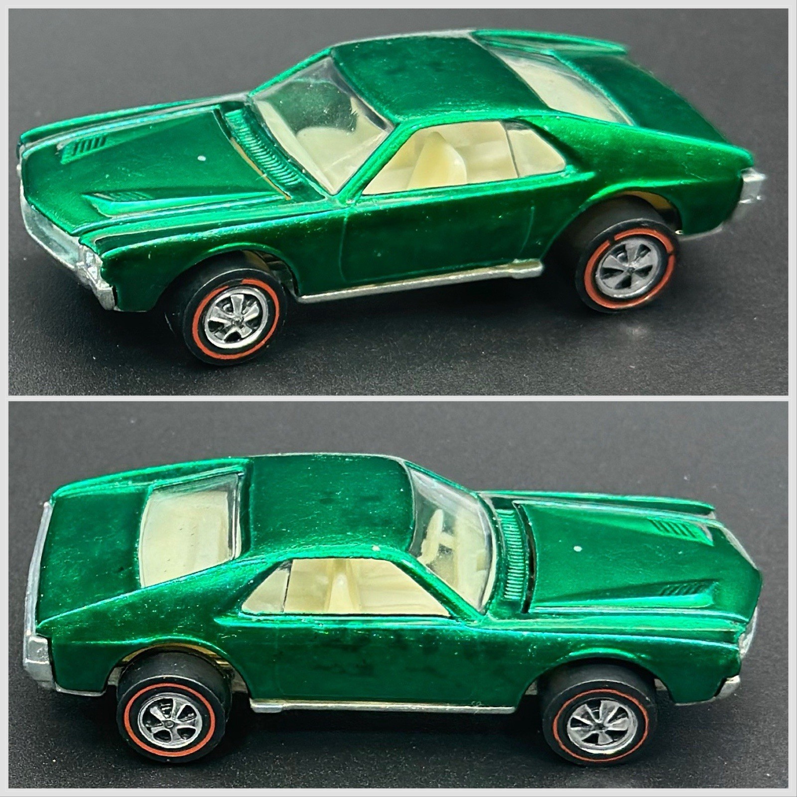Hot Wheels Redline 69 US Shiny Green Custom AMX Excellent+++ White Outstanding