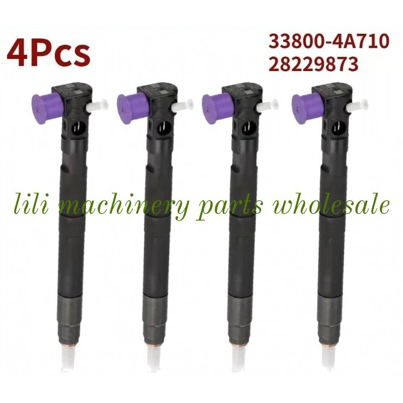 4X Common Rail Fuel Injector 33800-4A710 28229873 for Hyundai Grand Starex Kia
