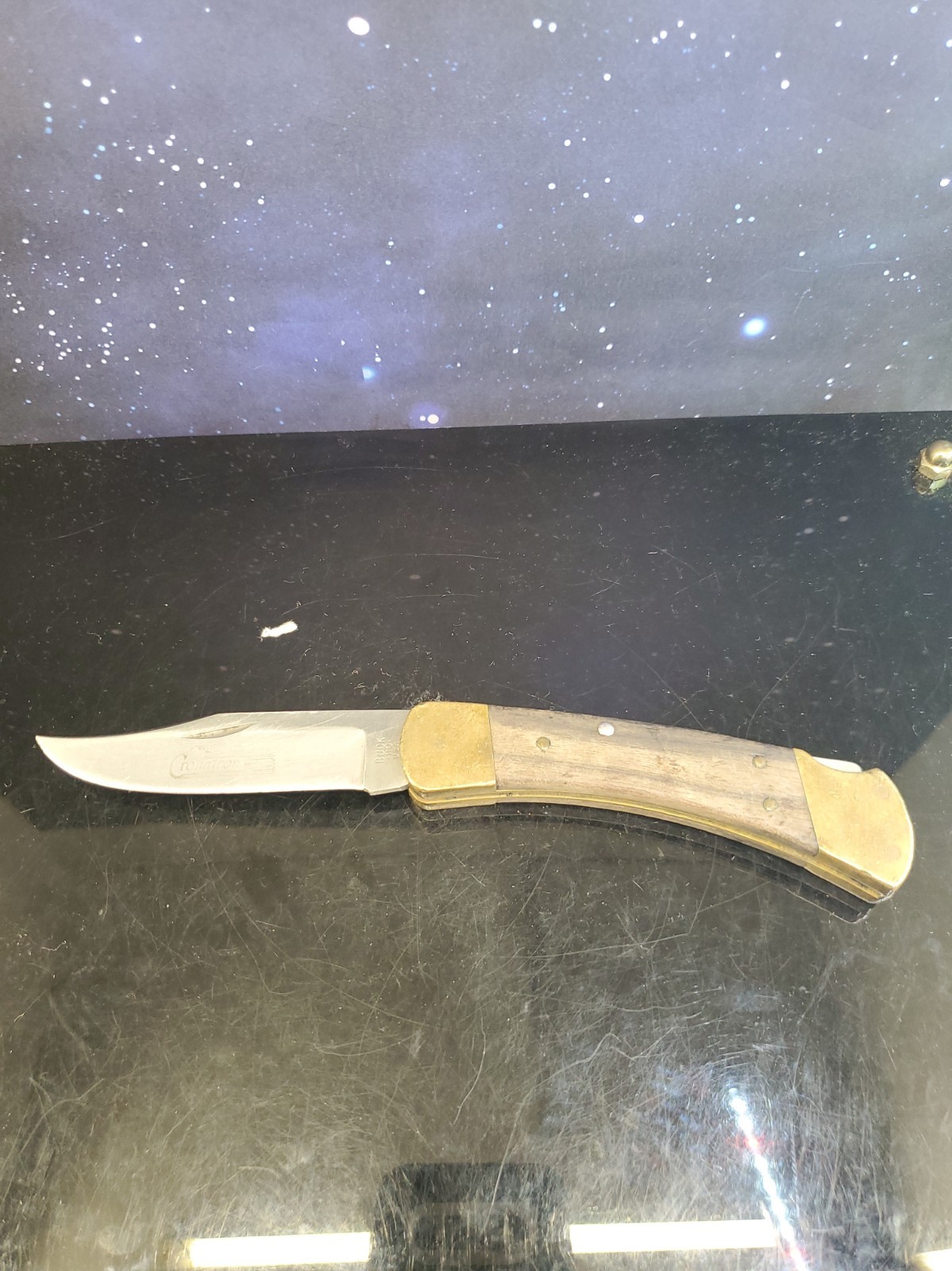 VTG BUCK 110 2 Dot 1974-1980 Cronatron Eagle Folding Hunter Pocket Knife USA 