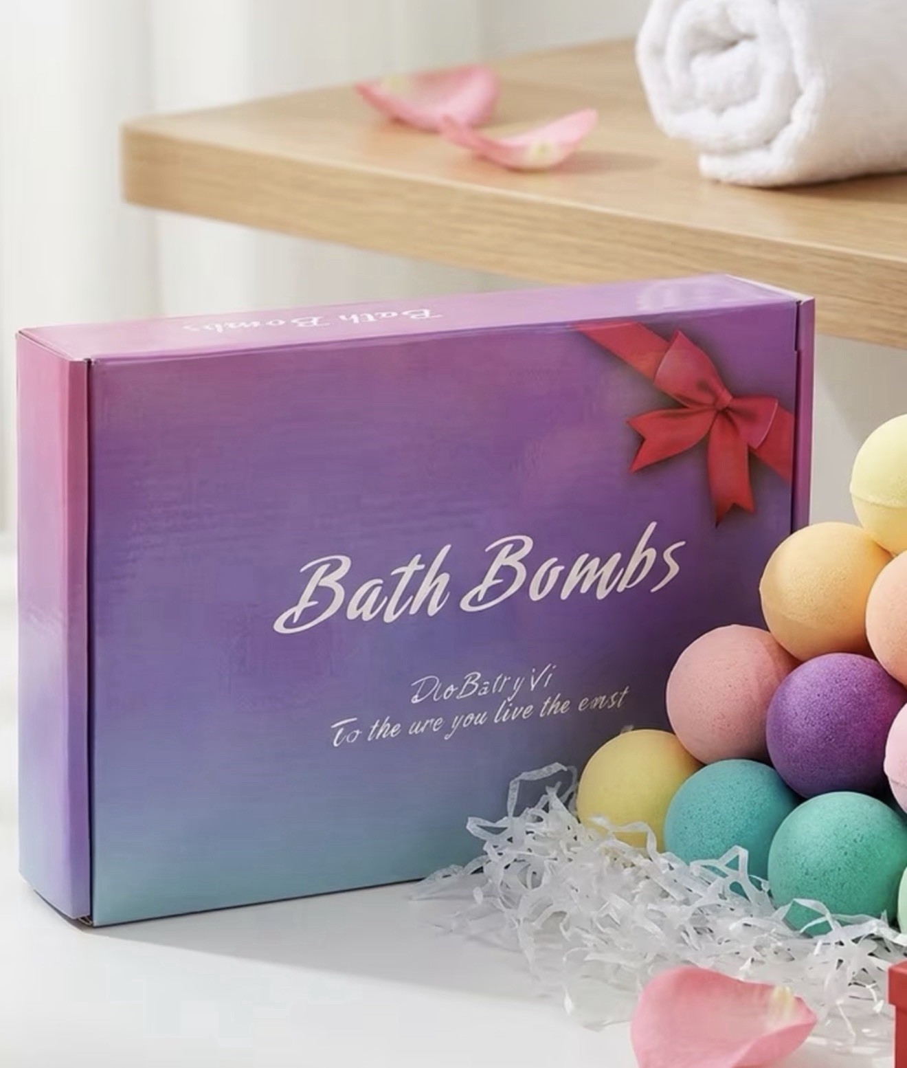 24pcs Handmade Lavender Scented Bath Bombs Suitable for Women - Essential Oil
