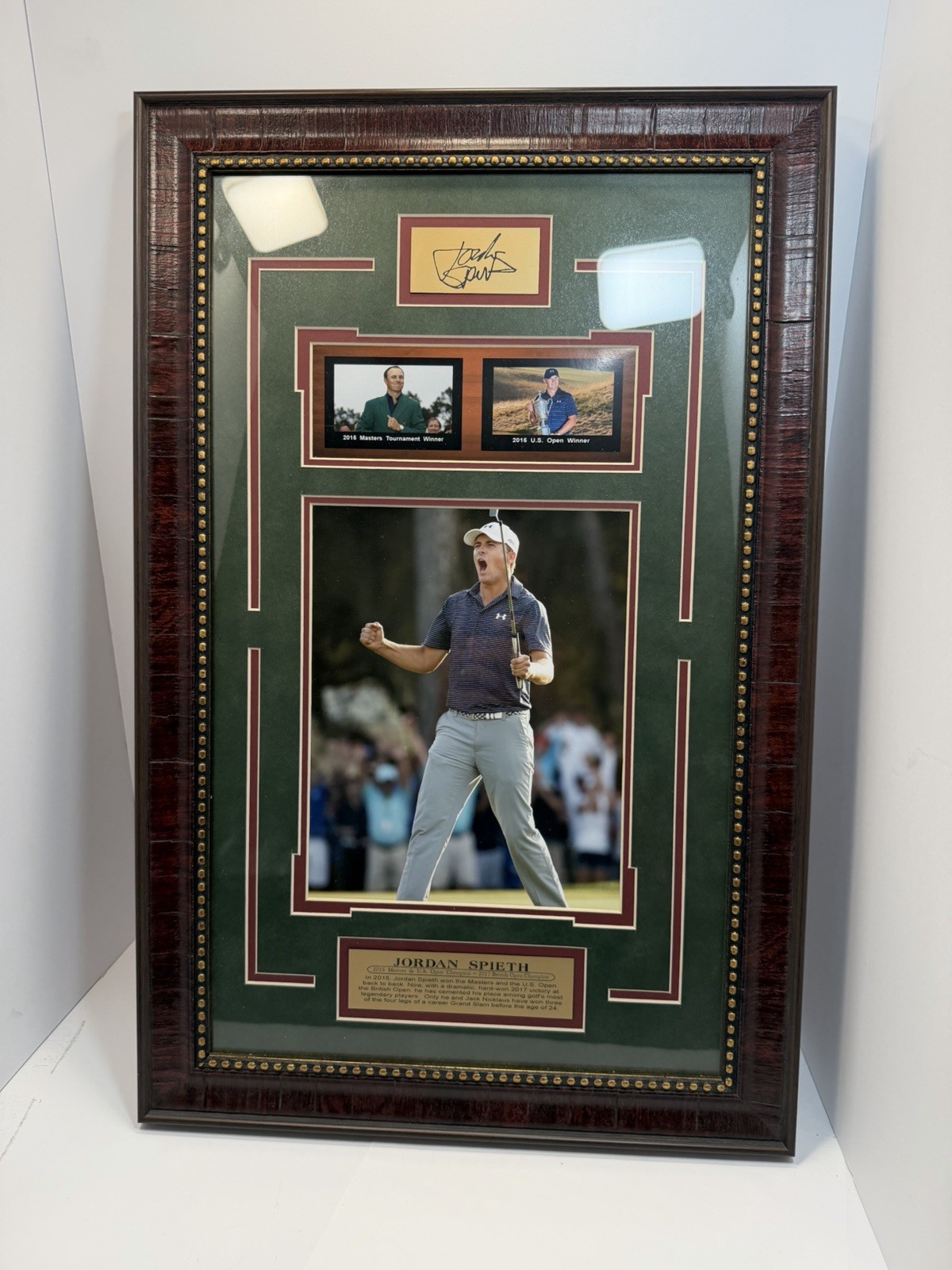 Jordan Spieth 2015 Masters & US Open GOLF Laser Etched Autograph Framed 24x15 Jordan Spieth 2015 Masters & US Open GOLF Laser Etched Autograph Framed 24x15